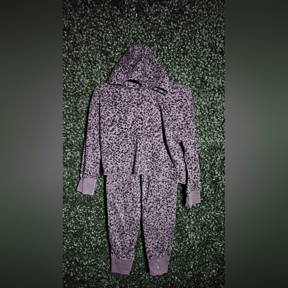 Leopard Print Hoodie and Jogger Set